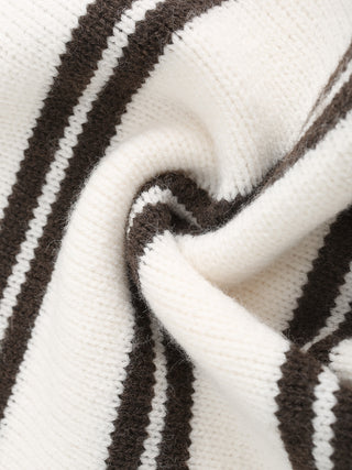 Distressed Striped Knit Sweater