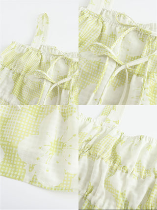 Sleeveless Tiered Floral Blouse