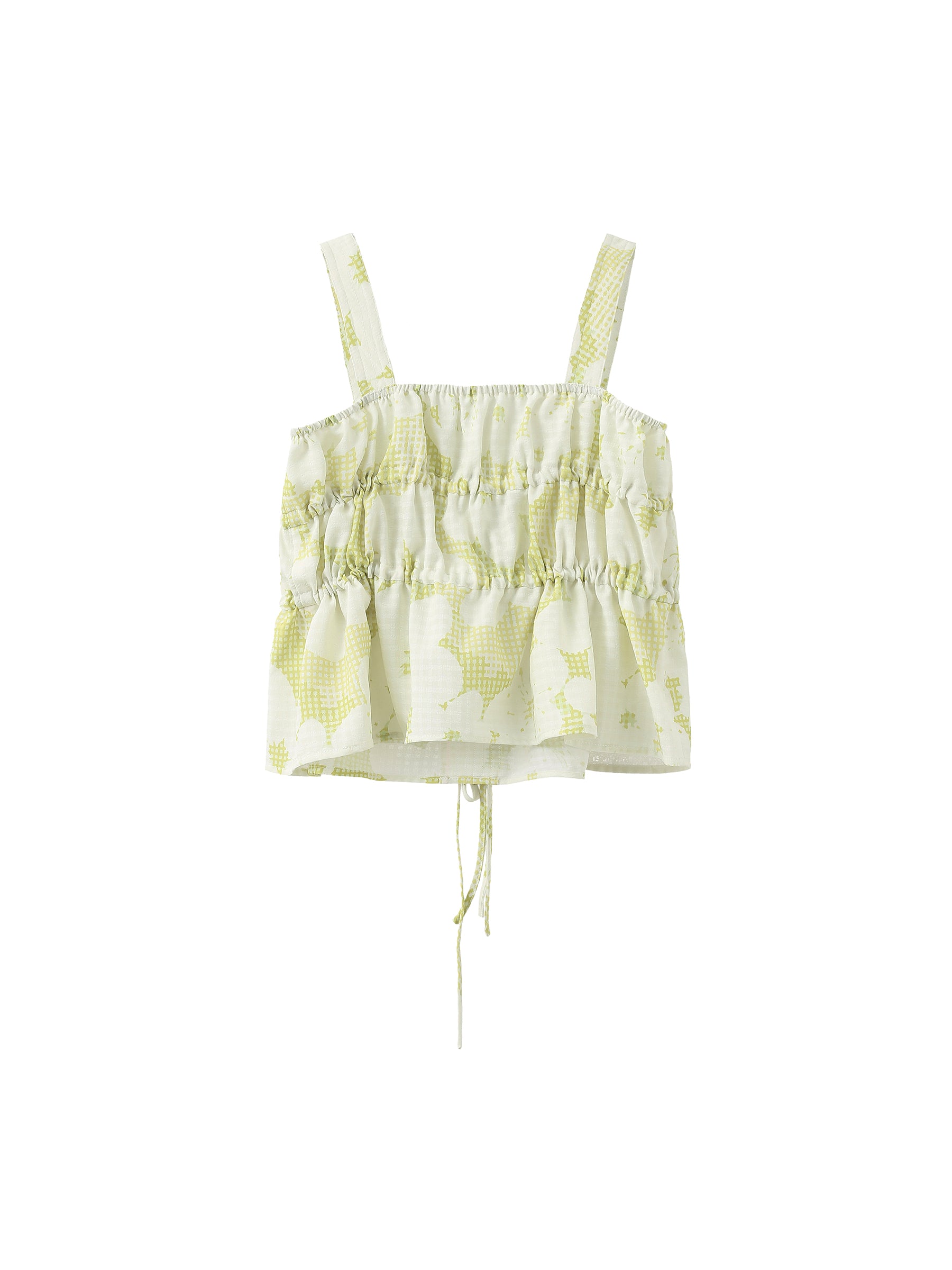 Sleeveless Tiered Floral Blouse-7