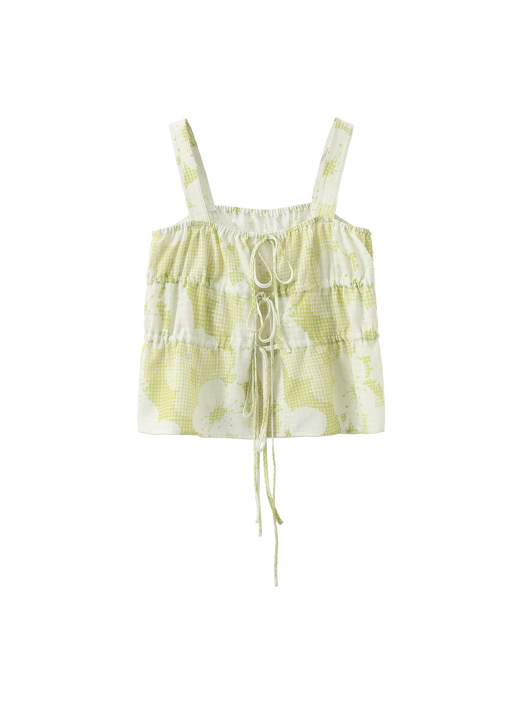 Sleeveless Tiered Floral Blouse-6