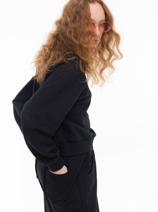 High Neck Zip Up Sweatshirt